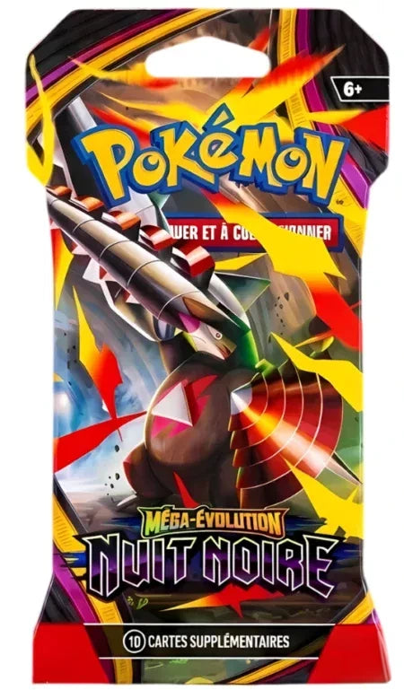 Booster Pokémon Méga-Évolution Nuit Noire ME05 illustration Méga-Minotaupe marron aux cornes métalliques en pleine charge